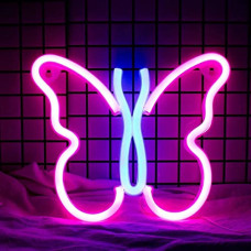 Deals, Discounts & Offers on  - Quace Butterfly Neon Sign Light LED Neon Art Decorative Lights Wall Decor