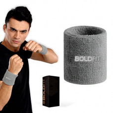 Deals, Discounts & Offers on  - Boldfit Wrist Band For Men & Women 3 Inch - Wrist Sweat Band For Badminton Football, Basketball, Running & Athletic Sports, Sweat Absorbent Wrist Bands Made in India - Grey