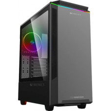 Deals, Discounts & Offers on  - ZEBRONICS Zeb-WARGOD Computer case/Gaming Cabinet with ATX/mATX/eATX Motherboard Support, USB 3.0, AIO Cooler Support,120mm RGB LED Fan, Tempered Glass Panel and Magnetic dust Filters (Black)