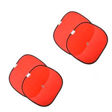 Deals, Discounts & Offers on  - Kingsway Sticky Sun Shade For Car Window, Suitable For Chevrolet Beat, Model Year : 2009 - 2017, Color : Red Cotton Fabric, Set of 4 Piece
