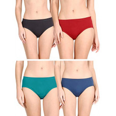 Deals, Discounts & Offers on Women - Lux Cozi Women's Plain Pack of 4 Hipsters Panty