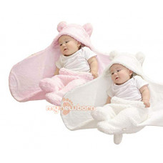 Deals, Discounts & Offers on Baby Care - MY NEWBORN All Season Baby Blanket Wrapper Sleeping Bag- Pack of 2 Pc- White & Pink