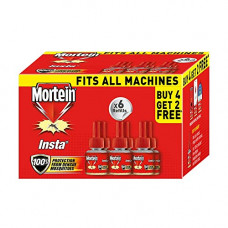 Deals, Discounts & Offers on  - Mortein Insta5 Mosquito Repellent Liquid Refill - 45ml x 6 (Buy 4 Get 2 Free) | 100% Protection from Dengue Mosquitoes