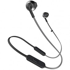 Deals, Discounts & Offers on Headphones - JBL T205BT by Harman Wireless Bluetooth in Ear Neckband Headphones with Mic (Black)