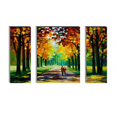 Deals, Discounts & Offers on  - SAF Couple Modern Art Set of 3 6MM MDF Board Digital Reprint Painting 12 inch X 18 inch SANFJMF193