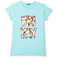 Deals, Discounts & Offers on  - [Size XX] United Colors of Benetton Girl's Regular T-Shirt