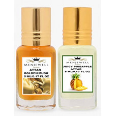 Deals, Discounts & Offers on Beauty Care - Menjewell Golden Musk And Pineapple Attar Combo For Men & Women (Pack Of 2) 5ml