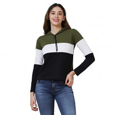 Deals, Discounts & Offers on Women - [Size XL] Yes'No Women's Full Sleeve Cotton Hooded T-Shirt