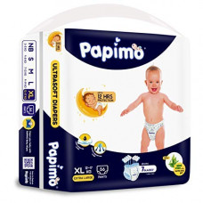 Deals, Discounts & Offers on Baby Care - Papimo Baby Diapers With Aloe Vera , X-Large, Blue, 56 Count