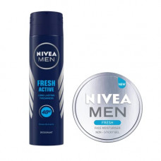 Deals, Discounts & Offers on Beauty Care - NIVEA MEN Deodorant, Fresh Active, 150 ml and NIVEA MEN Fresh Face Moisturizer Gel, 75 ml