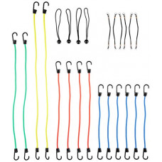 Deals, Discounts & Offers on Home Improvement - AmazonBasics Bungee Cord Rubber Elastic Assortment, 24 Pack