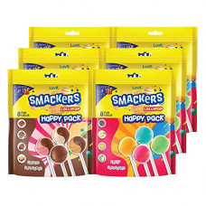 Deals, Discounts & Offers on  - LuvIt Smackers Chocolate and Fruit Flavoured Lollipops | Combo Pack - 48 Lollipops | Pack of 6 - 96g Each