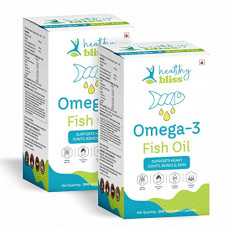 Deals, Discounts & Offers on  - Healthy Bliss Omega-3 1000mg Capsules with Fish oil - EPA + DHA (Guarantee Results) Set of 60 Capsule | Must Try Pack.