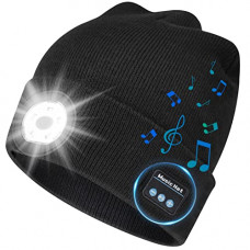 Deals, Discounts & Offers on Accessories - PEATOP Bluetooth Hat Beanie For Mens Gifts, Music Hat with Wireless Bluetooth V5.0 Winter Hat Built-in HD Stereo Speakers & Microphone with Rechargeable USB (Black)