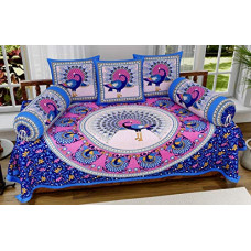 Deals, Discounts & Offers on  - RajasthaniKart Classic 6 Piece 144 TC Cotton Diwan Set - Abstract, Multicolour