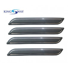Deals, Discounts & Offers on  - Kingsway Bumper Corner Protector/Guard for Tata Nexon (Black Color, Set of 4, Double Chrome Line)