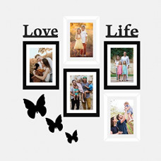 Deals, Discounts & Offers on  - Amazon Brand - Solimo Set of 5 Black & White Photo Frames With Mount Paper (6 X 8 Inch - 3 Pcs Black & 2 Pc White)