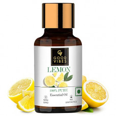 Deals, Discounts & Offers on Beauty Care - Good Vibes 100% Pure Lemon Essential Oil, 10 ml Naturally Brightens Skin, Helps Reduce Dandruff, Suitable For All Skin & Hair Types, No Alcohol, Parabens & Sulphates