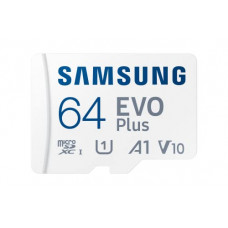 Deals, Discounts & Offers on Accessories - Samsung EVO Plus 64GB microSDXC UHS-I U1 130MB/s Full HD & 4K UHD Memory Card with Adapter (MB-MC64KA), Blue