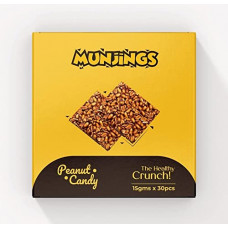 Deals, Discounts & Offers on  - MUNJINGS Peanut Candy Bar, Healthy & Crunchy Snack, No Added Preservatives & Colour, Made with Jaggery, Chikki (Pack of 30, 15g Each)