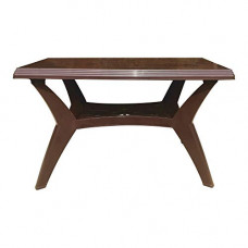 Deals, Discounts & Offers on Furniture - National Jaipur Plastic Contemporary Roma Four Seater Dining Table - Brown, Standard