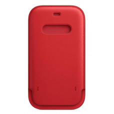 Deals, Discounts & Offers on Mobile Accessories - Apple Leather Sleeve Basic Case with MagSafe For iPhone 12, 12 Pro (Red)