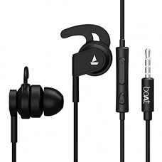 Deals, Discounts & Offers on Headphones - boAt Bassheads 242 in Ear Wired Earphones with Mic(Carbon Black)