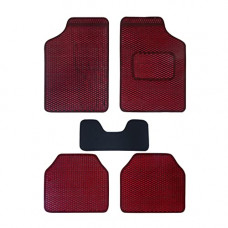 Deals, Discounts & Offers on  - Kingsway Dotted Style Designer Car Floor Mats, Suitable For Mahindra Thar, Model Year : 2010 - 2019, Color : Red, Set of 5 Pieces