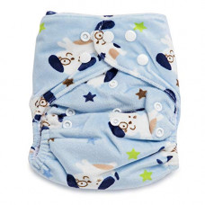 Deals, Discounts & Offers on Baby Care - Kicks & Crawl Friendly Dog Velvet Reusable and Washable Cloth Diaper - 100% Polyster
