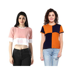 Deals, Discounts & Offers on Laptops - DHRUVI TRENDZ Women Printed Top with Half Sleeves For Office Wear, Casual Wear, Under 399 Top For Women/Girls Top