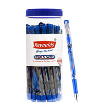 Deals, Discounts & Offers on Stationery - Reynolds LIQUIFLO 20 PENS JAR, BLUE Pen I Lightweight Ball Pen With Comfortable Grip For Extra Smooth Writing I School and Office Stationery