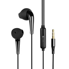 Deals, Discounts & Offers on Headphones - Zebronics Zeb-Calyx Wired in Ear Earphones with Mic (Black)