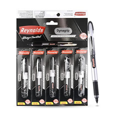 Deals, Discounts & Offers on Stationery - Reynolds DYNAGRIP 5 CT BOX - Black I Lightweight Ball Pen With Comfortable Grip for Extra Smooth Writing I School and Office Stationery
