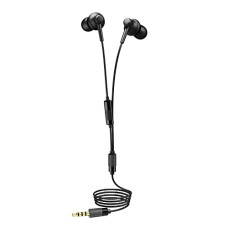 Deals, Discounts & Offers on Headphones - boAt Bassheads 192 Wired in Ear Earphones with boAt Signature Sound, Metallic Buds, Superior Cable & Ergonomic Fit with Mic (Active Black Indi)