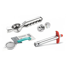 Deals, Discounts & Offers on  - Ritu Stainless Steel Lemon Squeezer with Bottle Opener,Tea Strainer and Gas Lighter Combo Pack