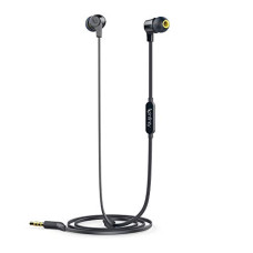 Deals, Discounts & Offers on Headphones - Infinity (JBL) Zip 100 Wired in Ear Earphones with Mic, Immersive Bass, One Button Multi-Function Remote, Tangle Free Flat Cable (Black)