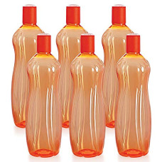 Deals, Discounts & Offers on  - Cello Sipwell PET Bottle Set, 1 Litre, Set of 6, Orange