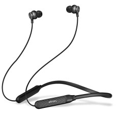 Deals, Discounts & Offers on Headphones - pTron Tangent Duo Made in India Bluetooth 5.2 Wireless in-Ear Earphones with Mic, 24Hrs Playback, 13mm Drivers, Punchy Bass, Fast Charging Neckband, Voice Assistant, IPX4 & in-line Controls (Black)