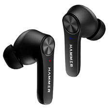 Deals, Discounts & Offers on Headphones - Hammer Airflow 2.0 Bluetooth Truly Wireless in Ear Earbuds with Mic (Midnight Black)