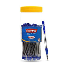 Deals, Discounts & Offers on Stationery - Reynolds CHAMP BP 30 COUNT JAR, BLUE | Ball Pen I Lightweight Ball Pen With Comfortable Grip
