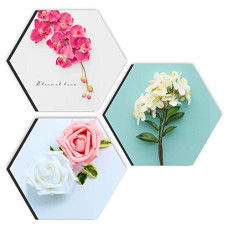 Deals, Discounts & Offers on  - SAF Wood, Engineered Wood, Glass Floral Wall Painting, Abstract, 17 Inch X 17 Inch