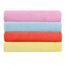Deals, Discounts & Offers on Home Improvement - Bathla Spic & Span Multi Purpose Micro Fiber Cleaning Cloth - 340 GSM: 60cmx40cm (Pack of 4 - Pink + Light Blue + Red + Lemon)