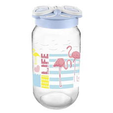 Deals, Discounts & Offers on  - Signoraware Store Fresh Jar Glass with Handle (Multicolor, 660 ML)