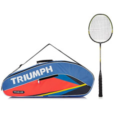 Deals, Discounts & Offers on  - Triumph Legend-5000 One Piece Light Weight Strung Badminton Racket With Titan-3R Single Compartment Badminton Bag Sky/Pink