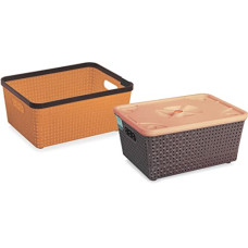 Deals, Discounts & Offers on  - Nakoda 222 Dune Storage Basket Without Lid Multipurpose Use for Kitchen & Home Organiser Box