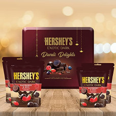 Deals, Discounts & Offers on  - HERSHEY'S Exotic Dark - Diwali Delights Gift Pack Raspberry & Goji 266g, Chocolate