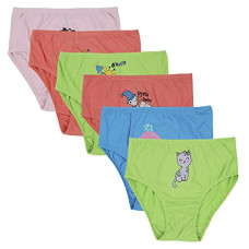 Deals, Discounts & Offers on  - [Size 7 - 8Y] Longies Cotton Girls Concealed Elastic Briefs (Pack of 6)