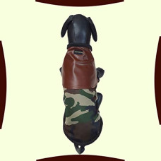 Deals, Discounts & Offers on  - Kitty & The Woof Gang Camouflage Print Lycra Mixed Fabric Shirt with Faux Leather top |