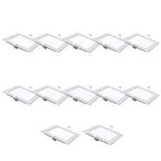 Deals, Discounts & Offers on  - Polycab 6W LED Panel Light Scintillate Edge Slim Square Smart Offers Bright Lumination Long Lifespan No Harmful Radiation (Cool White, 6500K, 12 PCS, Cut Out: 3.93 inches)