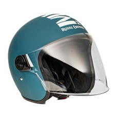 Deals, Discounts & Offers on  - Royal Enfield - HESS20022 Open Face with Visor Matt Squadron Blue ABS Helmet, (L)58 CM
